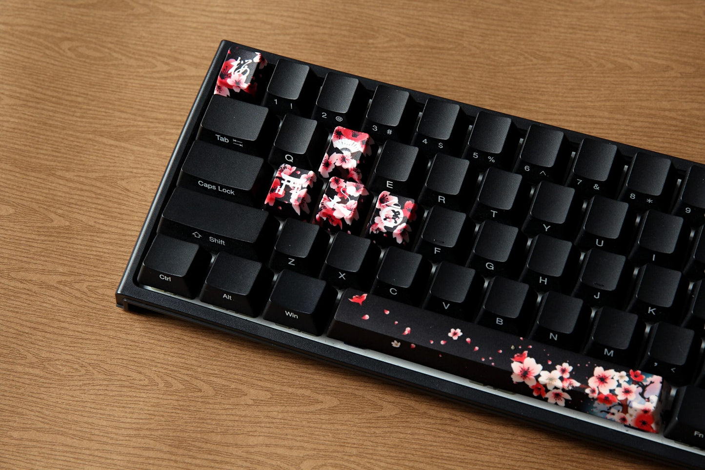 Sakura Dusk Keycap Set - PBT Dye-Sublimation Japanese Inspired 141 Keys - PrismG